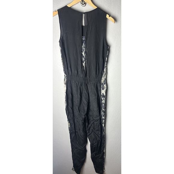 Gypsy 05 Global Village Python Snake Print 100% Silk Jumpsuit Size SMALL - Picture 3 of 4